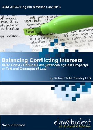 Download Balancing Conflicting Interests - AQA: Unit 4 - Criminal Law (Offences against Property) or Tort and Concepts of Law (AQA AS/A2 English & Welsh Law 2013 Book 38) - Richard W M Priestley file in PDF