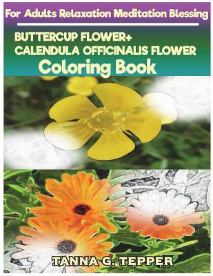 Download Buttercup Flower calendula Officinalis Flower Coloring Book for Adults Relaxati: Sketch Coloringbook Grayscale Pictures - Tanna Tepper | PDF