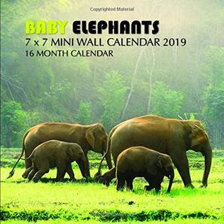 Read Online Baby Elephants 7 x 7 Mini Wall Calendar 2019: 16 Month Calendar -  | PDF