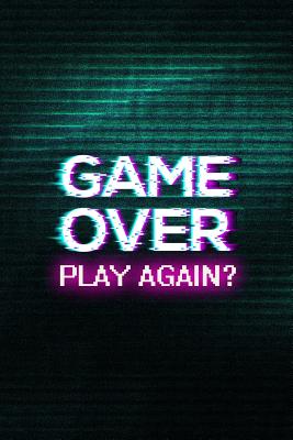 Download Game Over Play Again?: Blank Lined Notebook ( Vaporwave ) Green -  | PDF
